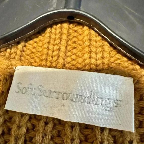 Soft Surroundings Size S Wool Blend City Tunic Sweater Brown Short Sleeve - Picture 4 of 9